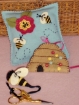 Picture of Sewing Bee Pin Cushion - Wool Applique Pattern - Download