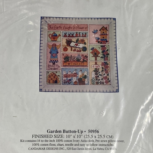Picture of Garden Button-Up - Counted Cross Stitch - Kit