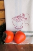 Fruit & Veggie Persimmon Tea Towel - Hand Embroidery Pattern - Download