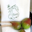 Picture of Fruit & Veggie Pears Tea Towel - Machine Embroidery Pattern - Download