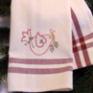 Picture of Holiday Dove Tea Towel - Hand Embroidery Pattern - Download