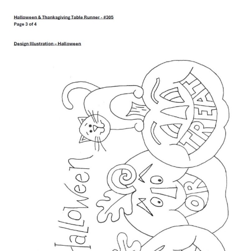 Picture of Halloween & Thanksgiving Table Runner -  BBD No-Trace