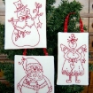 Picture of Three Winter Friends Ornaments - Hand Embroidery Pattern - Shipped