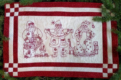 Santa Portrait Trio - Hand Embroidery Pattern