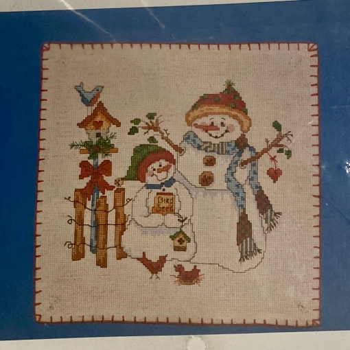 Picture of Frosty Friends Button-Up - Counted Cross Stitch - Kit