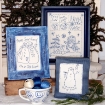 Picture of Winter Snowman BlueWork - Hand Embroidery Pattern - Shipped