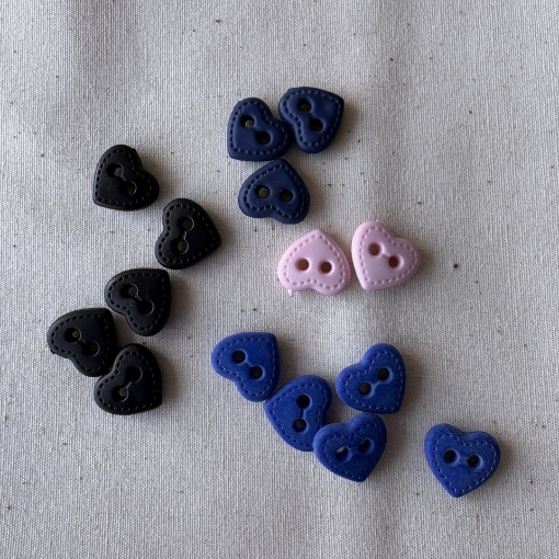 Assorted Mini 1/2" Heart Buttons