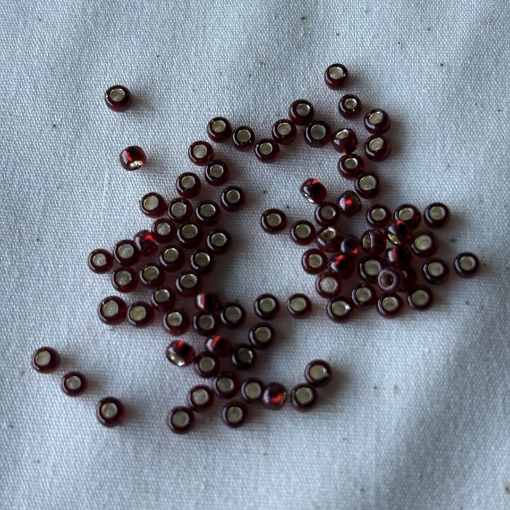 Dark Red Glass Beads