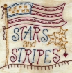 Stars and Stripes - Hand Embroidery Pattern - Download