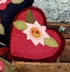Elegant Floral Pin Cushions - Wool Applique Pattern