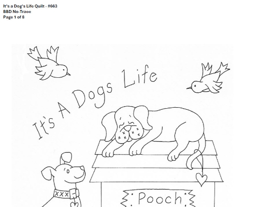 It's a Dog's Life Quilt - BBD No-Trace