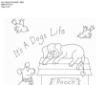 It's A Dog's Life Hand Embroidery Pattern