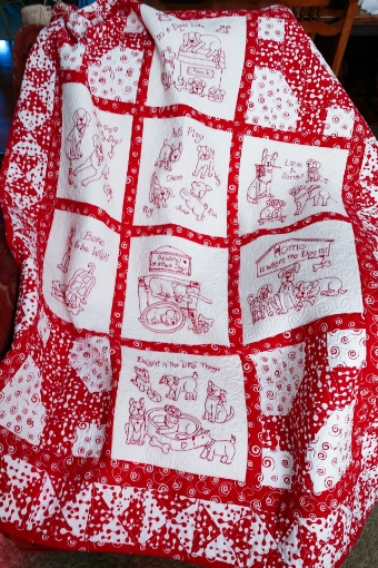 It's a Dog's Life Quilt - Machine Embroidery Pattern