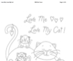 Love Me, Love My Cat RedWork Quilt - Hand Embroidery Pattern