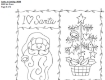 Santa is Coming RedWork - Hand Embroidery Pattern