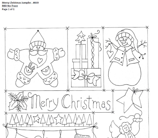 Merry Christmas Sampler - BBD No-Trace