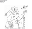 Here Comes Santa Redwork - BBD No-Trace